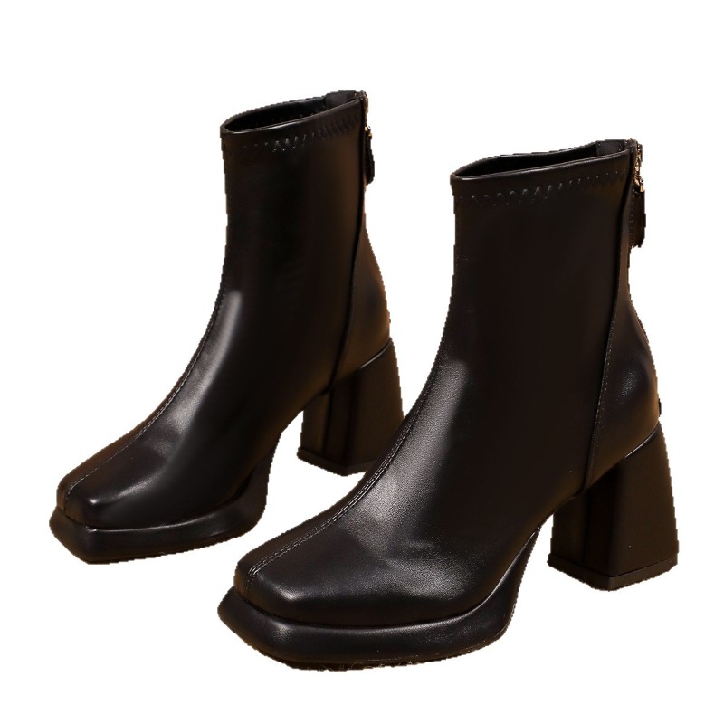Vintage Square Toe Chunky Heel - Vintage Fashion Dresses ulasan dan harga