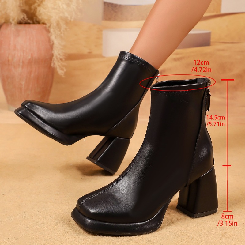 Vintage Square Toe Chunky Heel - Vintage Fashion Dresses ulasan dan harga