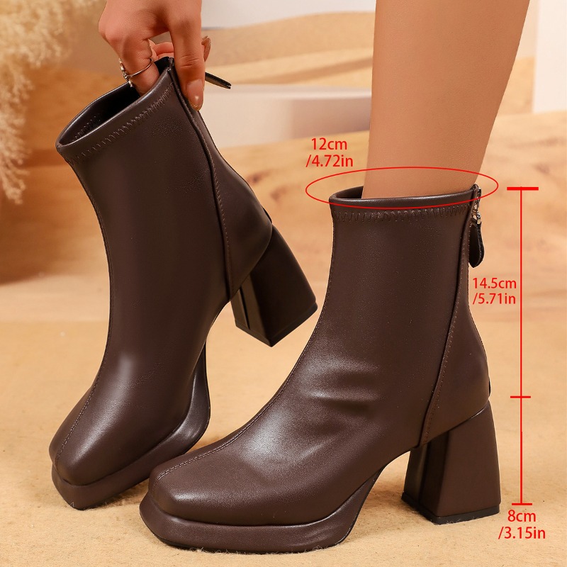 Vintage Square Toe Chunky Heel - Vintage Fashion Dresses ulasan dan harga