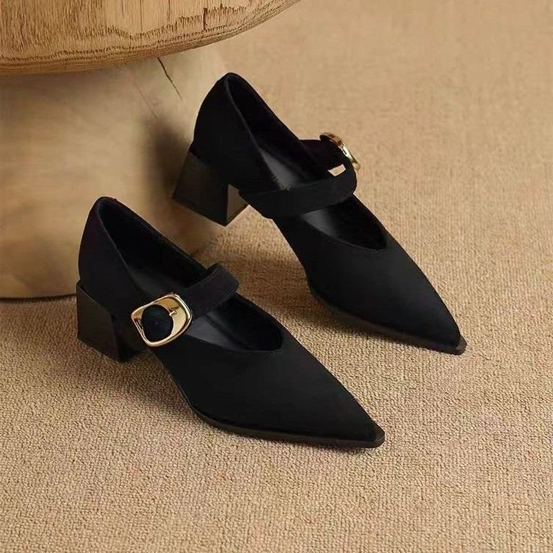 Women Vintage Mary Jane Block  - Vintage Fashion Dresses ulasan dan harga
